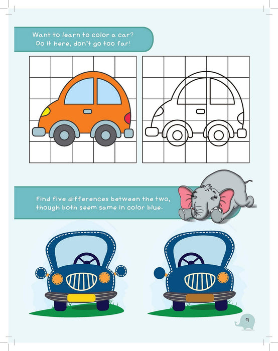 Popo loves vehicles. Do you? - Activities , Coloring, Counting, Writing Book For Children