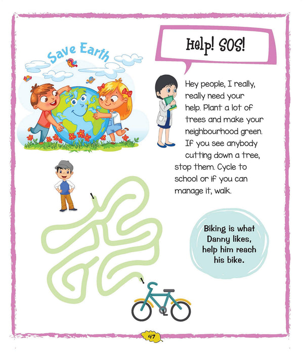 Witty Activities with Plants - Dot-to-Dot, Puzzles, Mazes, Sketches Children Activity Books