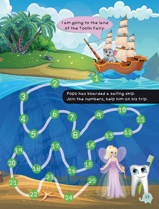 Popo loves Fantasyland - Animals Riddle ,Dot, Colouring, Mazes, Puzzles Activity Book